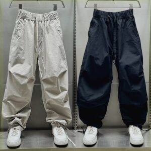 กางเกงขายาวทรงตรงสำหรับผู้ชายเทรนด์ใหม่ กางเกงขาเดฟผู้ชายสไตล์ฮ่องกง