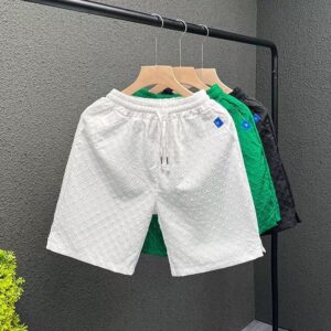 กางเกงขาสั้นลำลองสไตล์ฮ่องกงฤดูร้อน เสื้อผ้าสีพื้น เวอร์ชั่นเบา กางเกงกีฬา กางเกงขาสั้นชายหาด