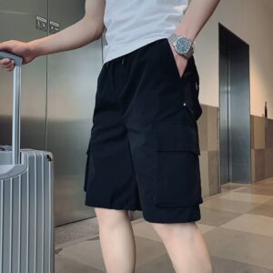กางเกงขาสั้นทำงานเด็กชาย หลวมๆ บาสเก็ตบอล สวมด้านนอก กางเกงผ้าไหม